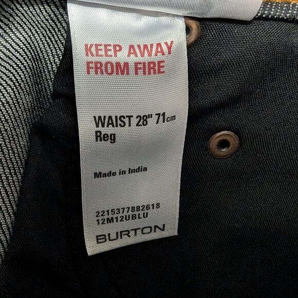 Burton Jeans Dark Stiff 100% Cotton Skinny Slim - Size 28 - Picture 9 of 13